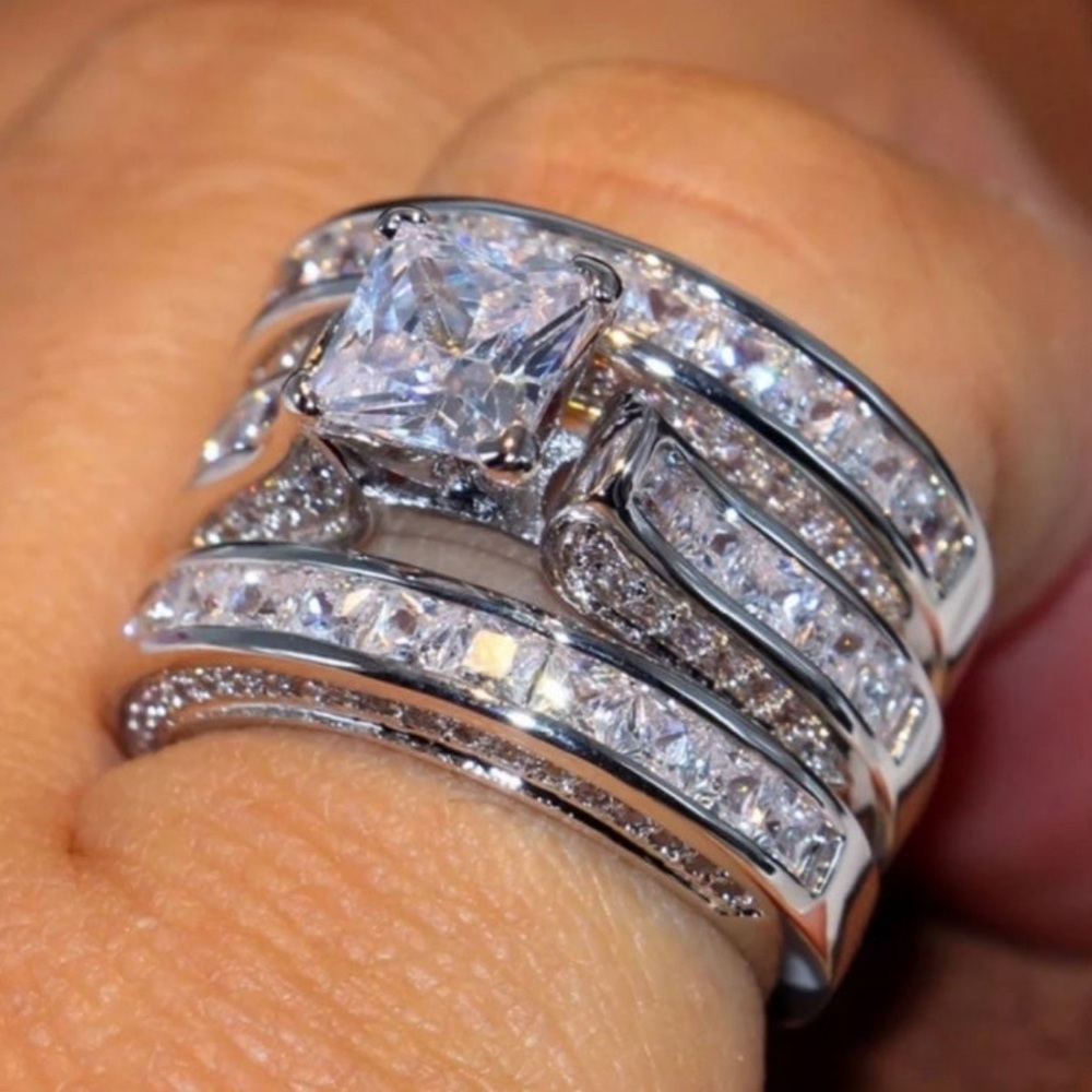 3 band bridal set size 6